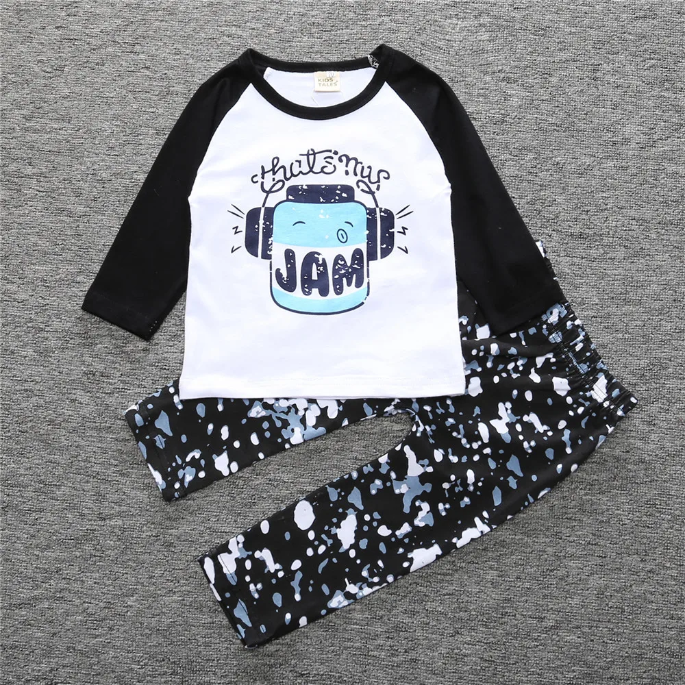 Коллекция 2016 года осенний комплект одежды для маленьких мальчиков хлопковая