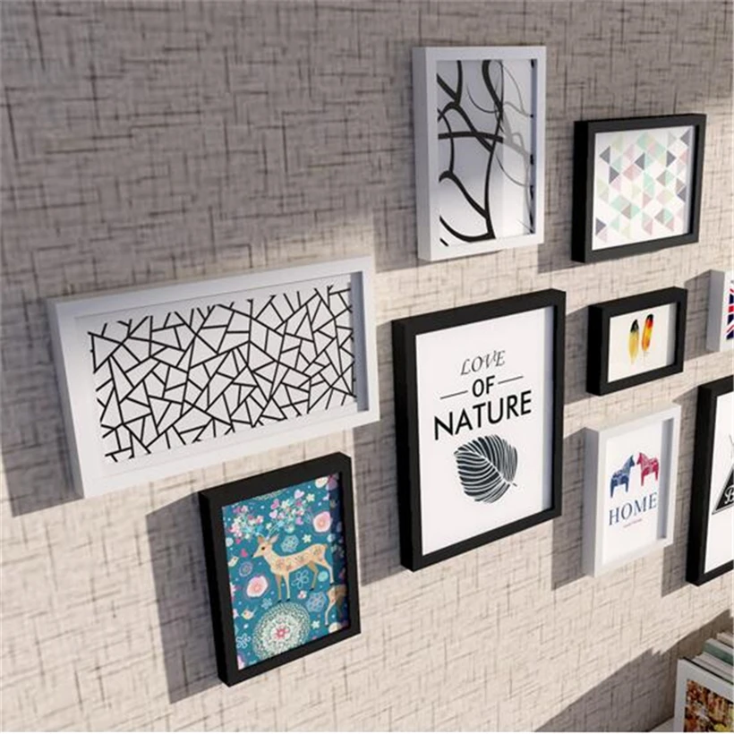 Большой размер Прямоугольная Фоторамка деревянная фоторамка настенное портмоне