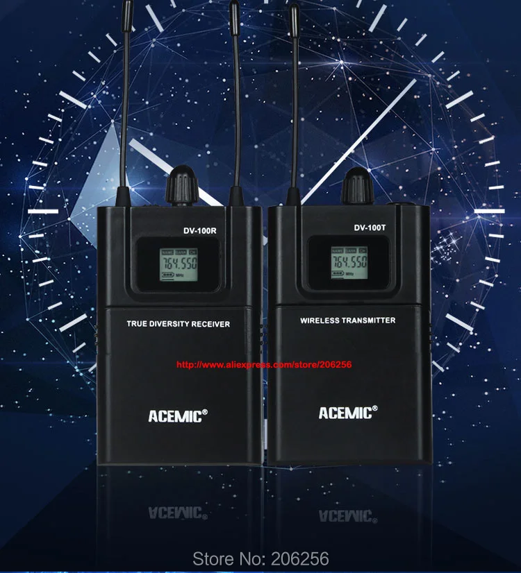 Новинка 2017 года dv 100 диверситивные интервью Беспроводной микрофон для DSLR Камера
