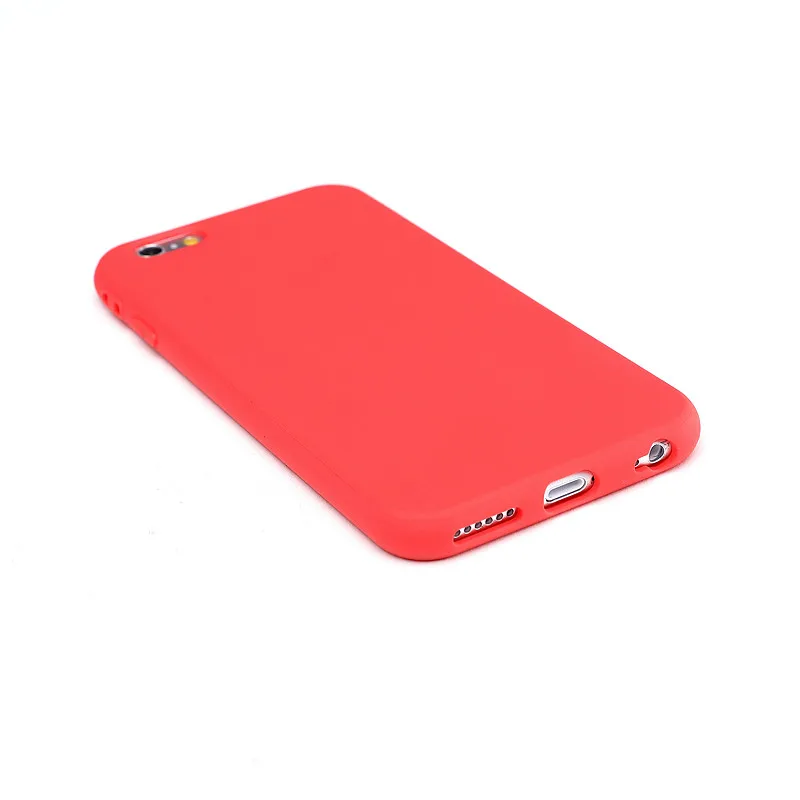Fashion Simple Candy Color Matte Soft TPU Slim Coque Back Cover for IPhone 8 X Silicone Phone Case Shell Capa iphone plus |
