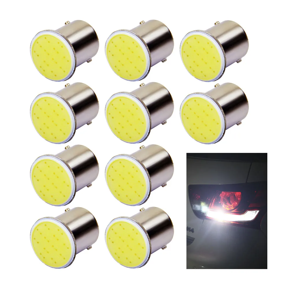 100x BA15S 1156 1157 cob 12SMD 12v задний сигнальные лампы грузовик с прицепом светильник