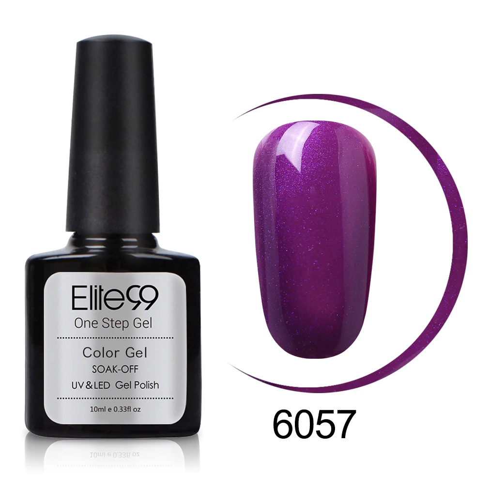6057 Elite99 10 мл УФ-светодиодный гель для ногтей one step для ногтей маникюрный лак без необходимы вещи наивысшего Базовое покрытие био-Гели Soak Off светодиодный 3in1 великолепный УФ лак - Цвет: 6057