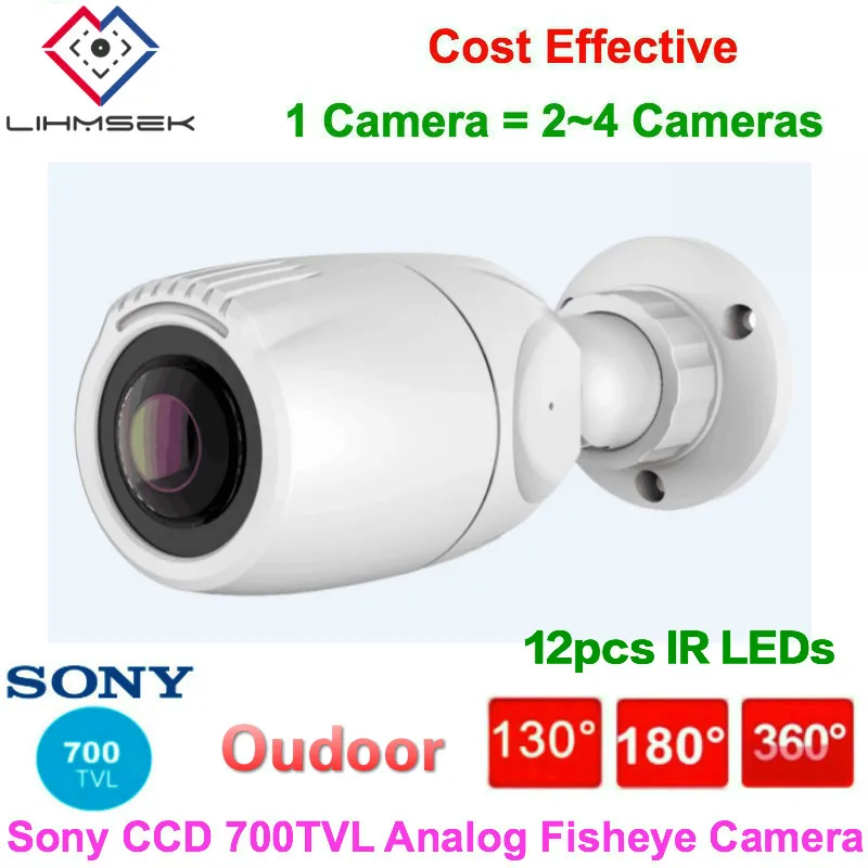 Lihmsek Mini Bullet Водонепроницаемая наружная ИК камера рыбий глаз 700TVL Sony CCD CCTV с 1 2 мм