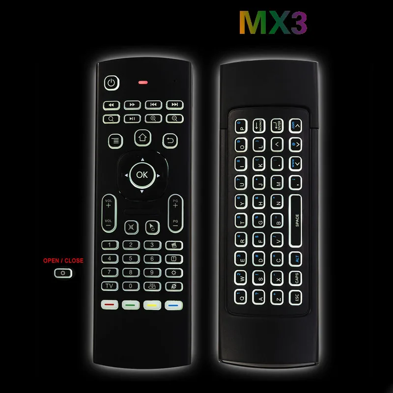 MX3 Air Mouse подсветка беспроводная клавиатура 2 4G дистанционное управление