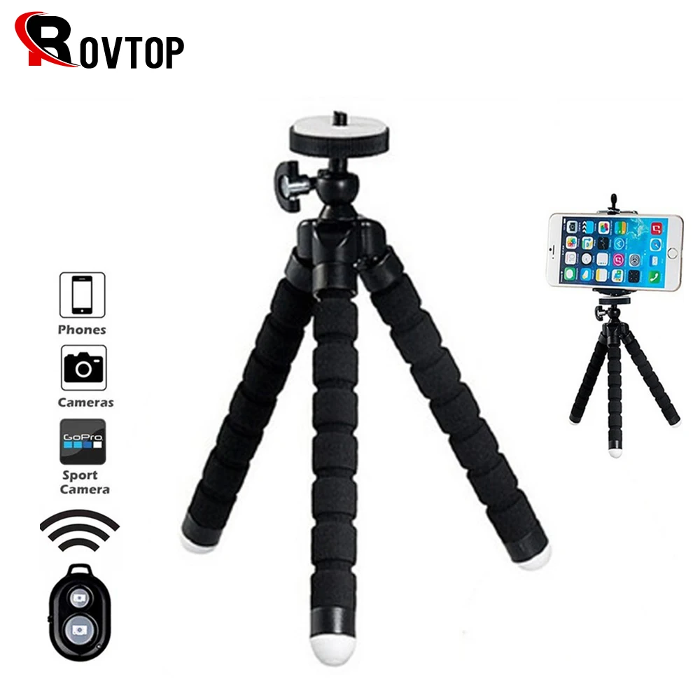 Rovtop Осьминог Мини штатив кронштейн Портативный Гибкий смартфон клип держатель камера стент смартфон штативы Складной Настольный