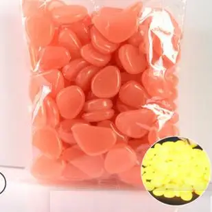 Orange1 50/100 шт светится в темноте садовые камни свечения камней камни для дорожек дорожки сада Патио газон шланг для полива огорода, двора, декор светящийся камень - Цвет: Orange1