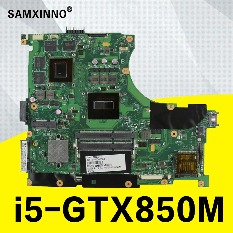 N56JK материнская плата I5 GT850 4G для For Asus G56J G56JK ноутбука Материнская Тест 100%