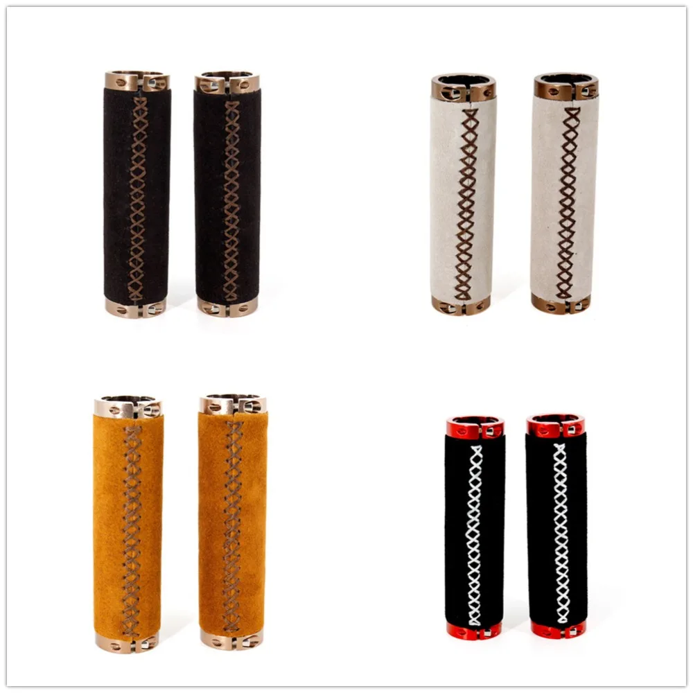 Из натуральной кожи ручки комфорт с замочком для горного велосипеда дорожный