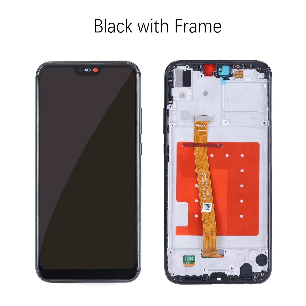Дисплей для HUAWEI P20 Lite lx1 lx1 Nova 3e LCD в сборе с тачскрином на рамке 5.84'' черный порошок синий золото