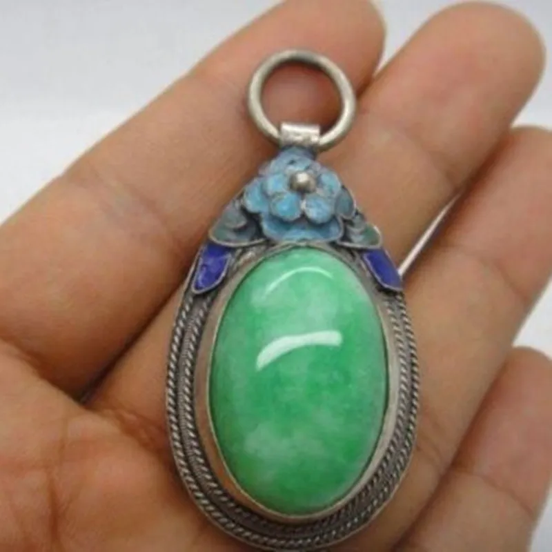 FENGASHOUW КИТАЙСКИЕ ТИБЕТСКИЕ инкрустированные Подвески с голубыми цветами из
