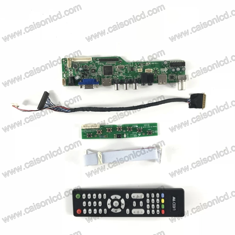 M6 V5.1 ЖК дисплей ТВ поддержка плата контроллера VGA Аудио AV USB для 17 3 дюймов 1920X1080