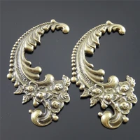 5pcspack antique bronze vintage alloy flower swirl charms necklace pendant jewelry finding wings handmade 63402mm au30666