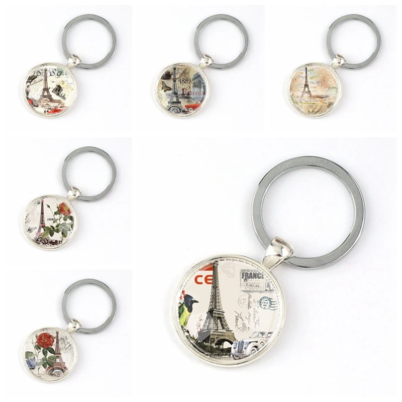 Сменные винтажные металлические брелки с изображением Эйфелевой башни |