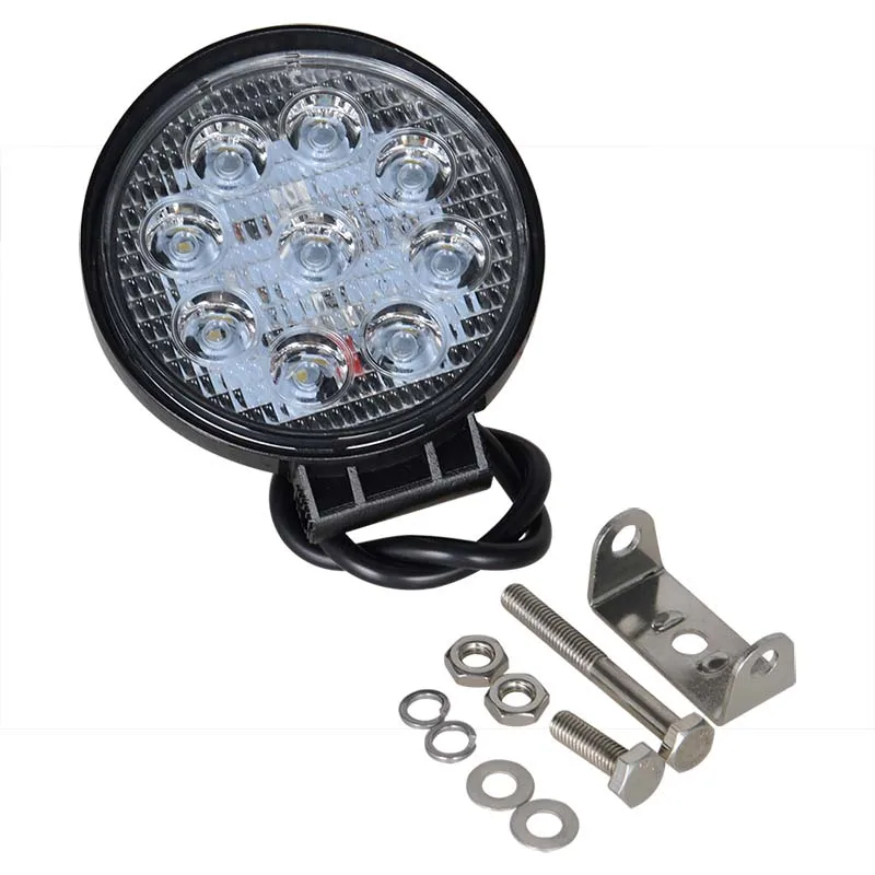 4 inch 27W 24V 12V Round LED Work Light Flood Spot Beam Offroad Driving Lamp for Motorcycle Car Truck SUV ATV | Автомобили и