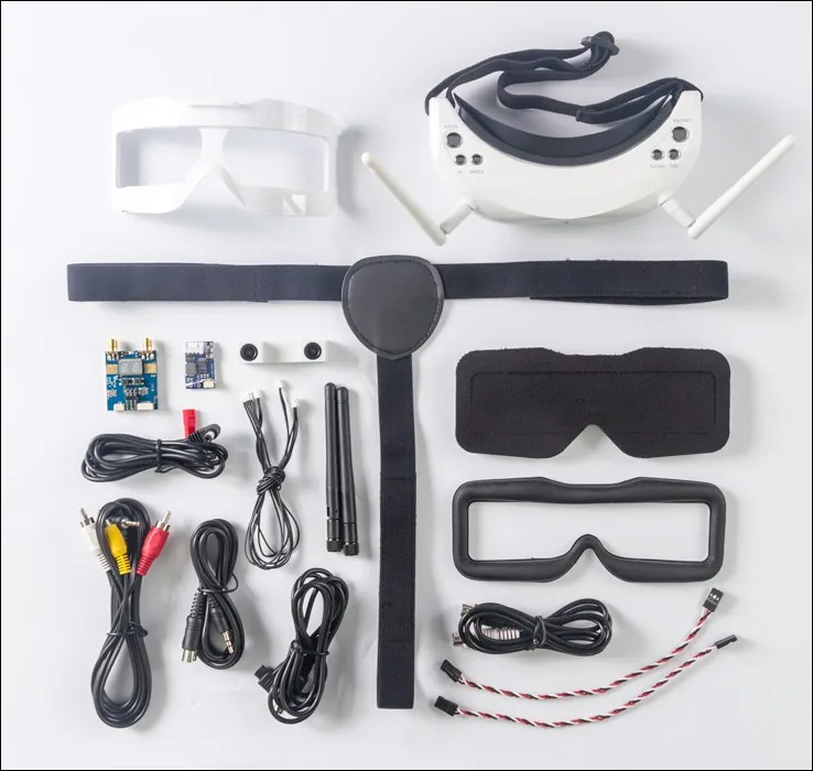 Skyzone SKY02S V + 5 8G 40CH 3D FPV Goggles w / VTX камера отслеживание головы HDMI DVR функция