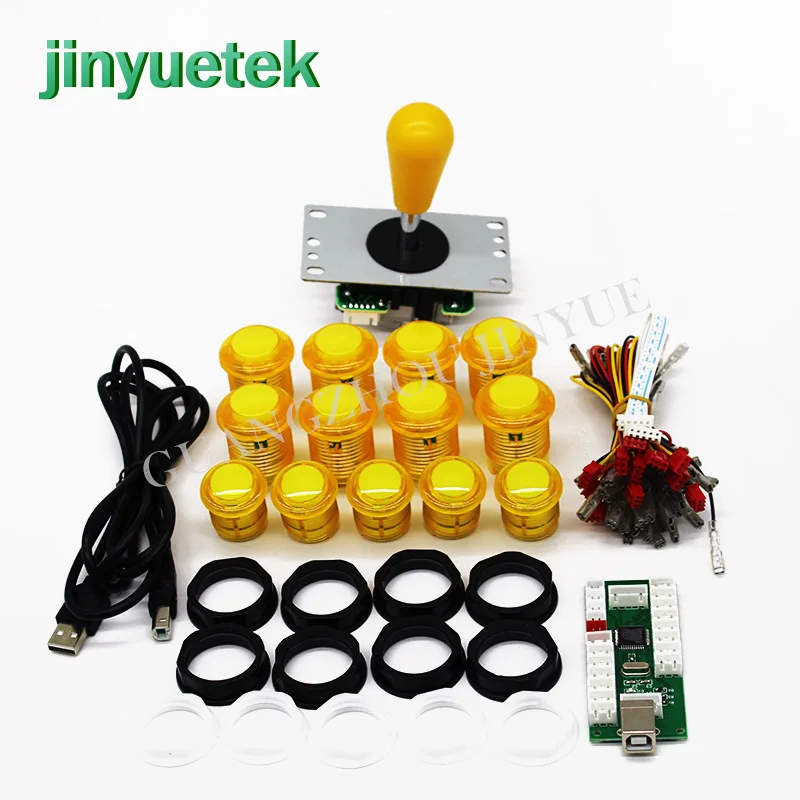 Новая версия diy аркадный комплект led Набор Чехол botones mandos контроллер аркадные игры; usb джойстик плата контроллера raspberry с лампой sanwa