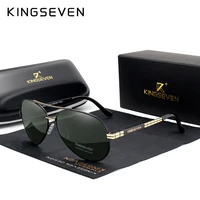 kingseven design mens glasses pilot hd polarized sunglasses for menwomen driving sun glasses with emboss logo oculos de sol