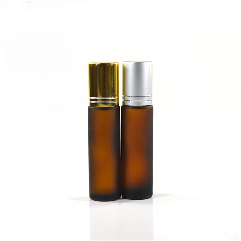 

600*10ml Amber roll on roller bottles for essential oils roll-on refillable perfume bottle deodorant containers with black lid
