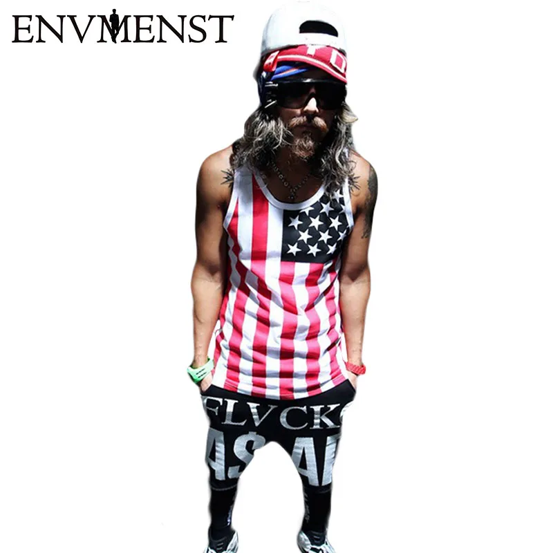 Мужская хлопковая майка с принтом акулы в стиле хип хоп|men sleeveless top|mens sleevelessmen cotton