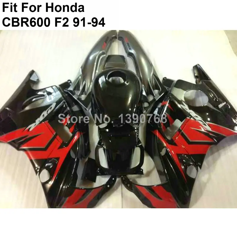 Лидер продаж Обтекатели для Honda CBR600 F2 91 92 93 94 обтекатель комплект Черный Красный