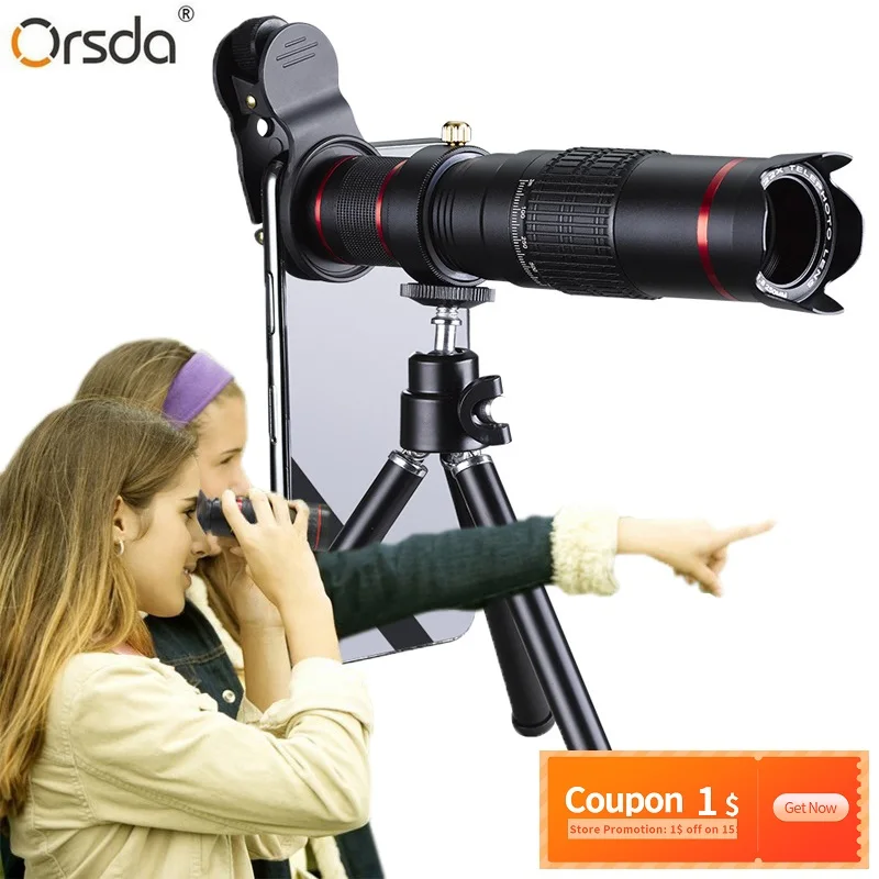 Orsda HD Мобильный телефон телескоп 4K 22x Lente супер зум объектив для смартфона телефото объектив IPhone супер зум Камера