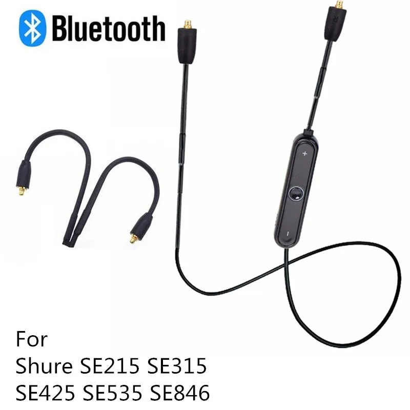 MMCX кабель Bluetooth для Shure SE215 SE315 SE846 SE535 наушники Bluetooth адаптер Замена беспроводной кабель кабели с микрофоном