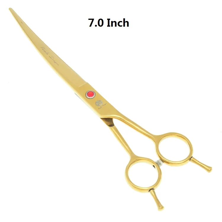 LZS0356 Curved C Фиолетовый дракон 7," профессиональные ножницы для домашних животных для ухода за собакой японский 440c животных прямые и истончение и изогнутые ножницы LZS0377 - Цвет: LZS0356 Curved C