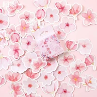 45pcs cute cherry blossoms stickers kawaii handmade adhesive paper diy scrapbook diary stick stationery office school supplies