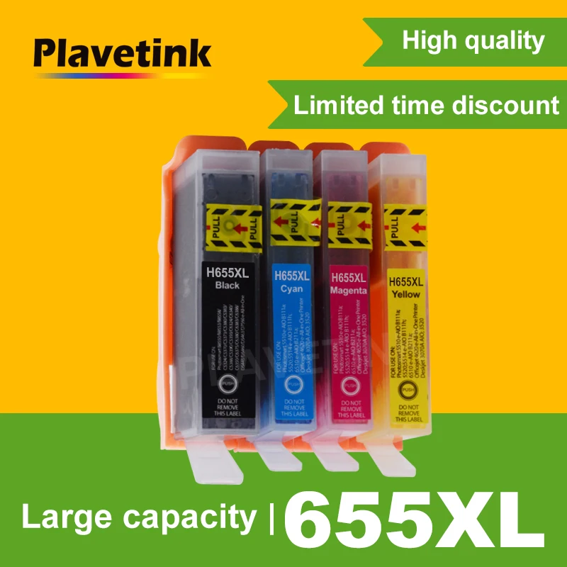 Plavetink для hp 655 XL совместимый картридж с чернилами Замена для hp 655 с чернилами hp Deskjet 3525 5525 4615 4625 4525 6520 6525 принтер чернила