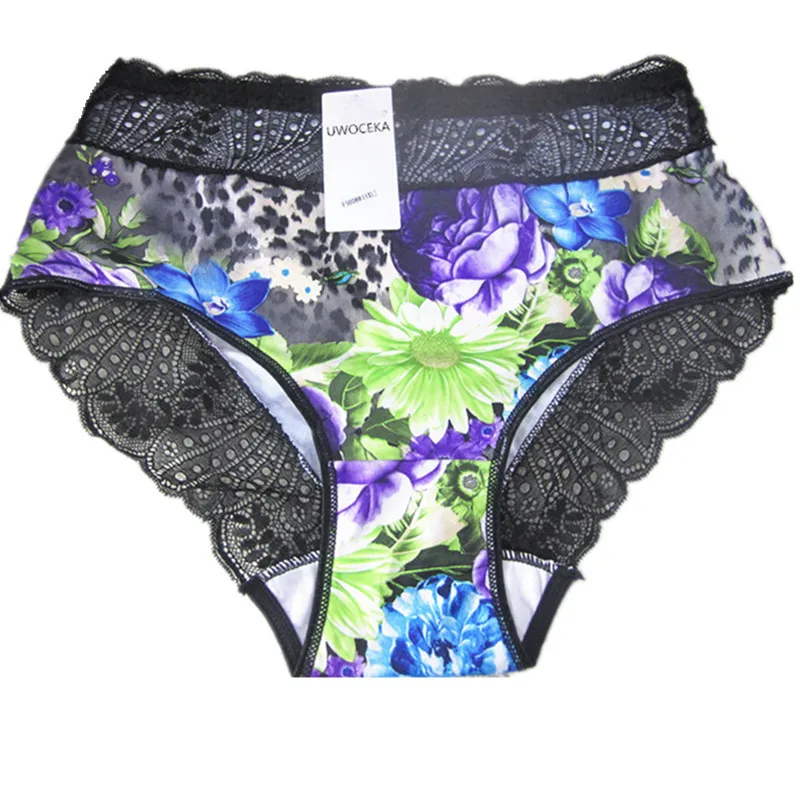 2 шт. в упаковке хлопковые сексуальные трусики размера плюс женское кружевное