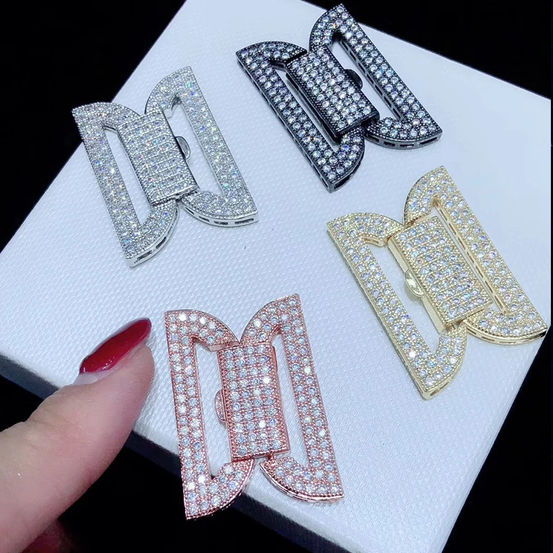 SHANICE многослойный CZ Micro Pave крюк подвеска браслет Шарм, изготовление украшений принадлежности DIY бисерные ювелирные изделия Аксессуары разъем