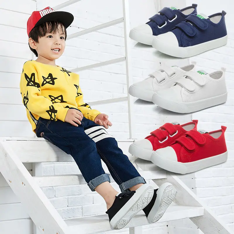 

Spring and Autumn 2021 New Children's Shoes Boys And Girls Canvas Shoes Baby Sports Shoes Students White Shoes