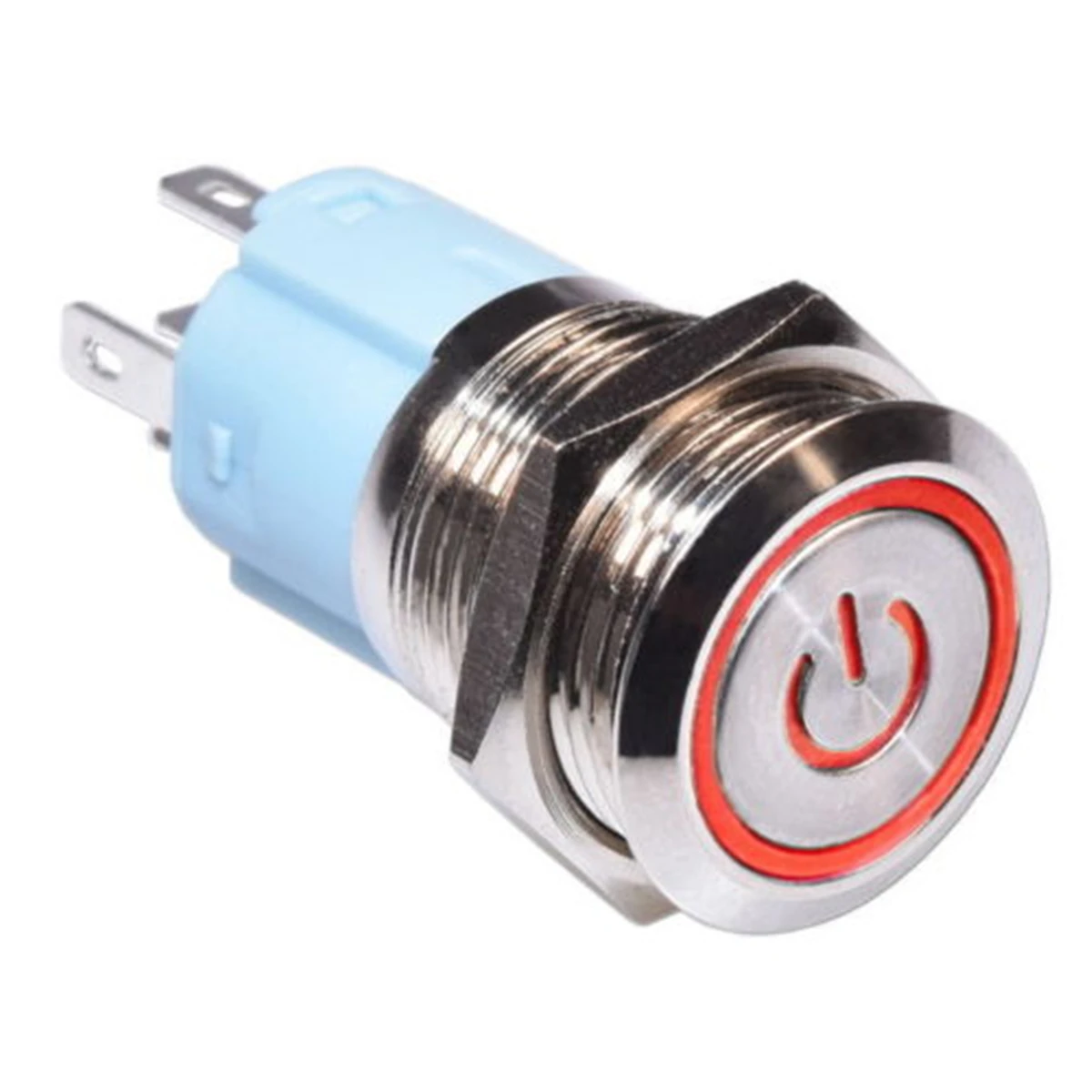16mm red blue yellow green white Light Hot Car Auto Metal LED Power Push Button Switch Self locking Type On-off 5V 12V 24V 220V - Цвет: Red