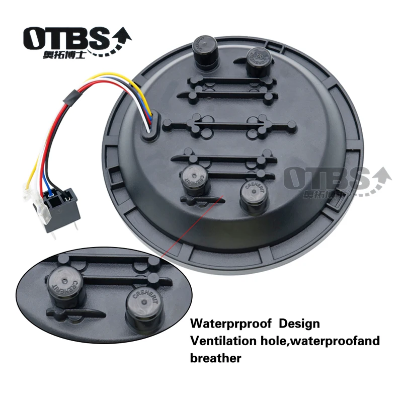 

OTBS 80W 7 inch Round LED Headlight Bulb for Jeep Wrangler JK Hummer H1 H2 Lada 4x4 urban Niva Headlamp Driving Lights with DRL