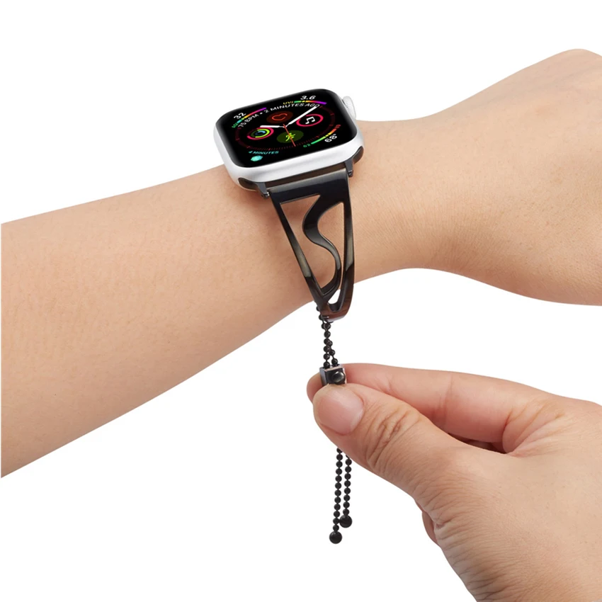 Ремешок для Apple Watch 44/40 мм 38/42 легкий модный металлический спортивный браслет из