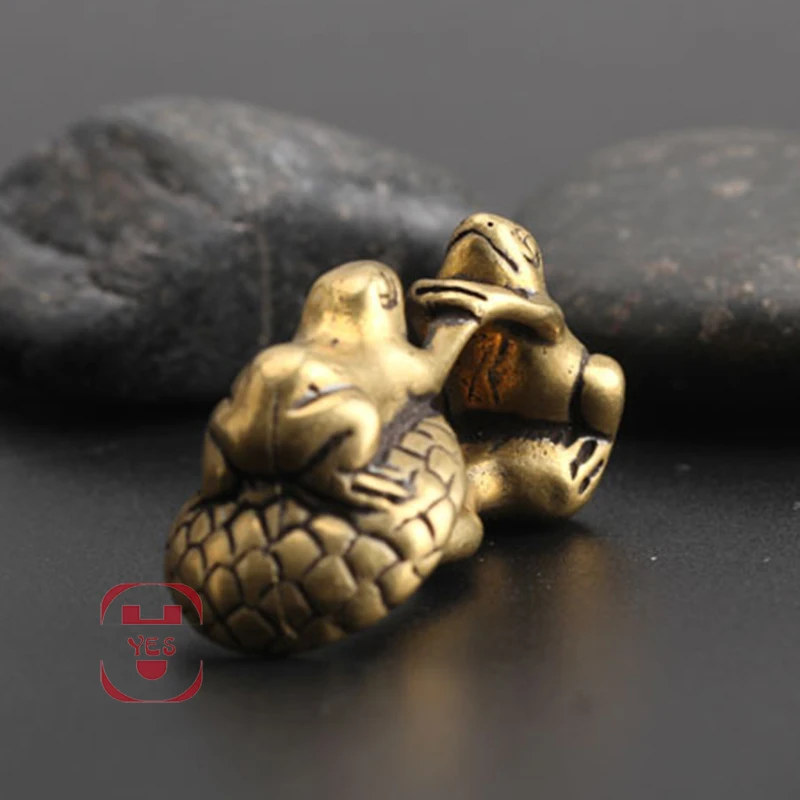 Латунный винтажный Мини милый гриб I MISS YOU Meet статуя лягушки для дома и офиса