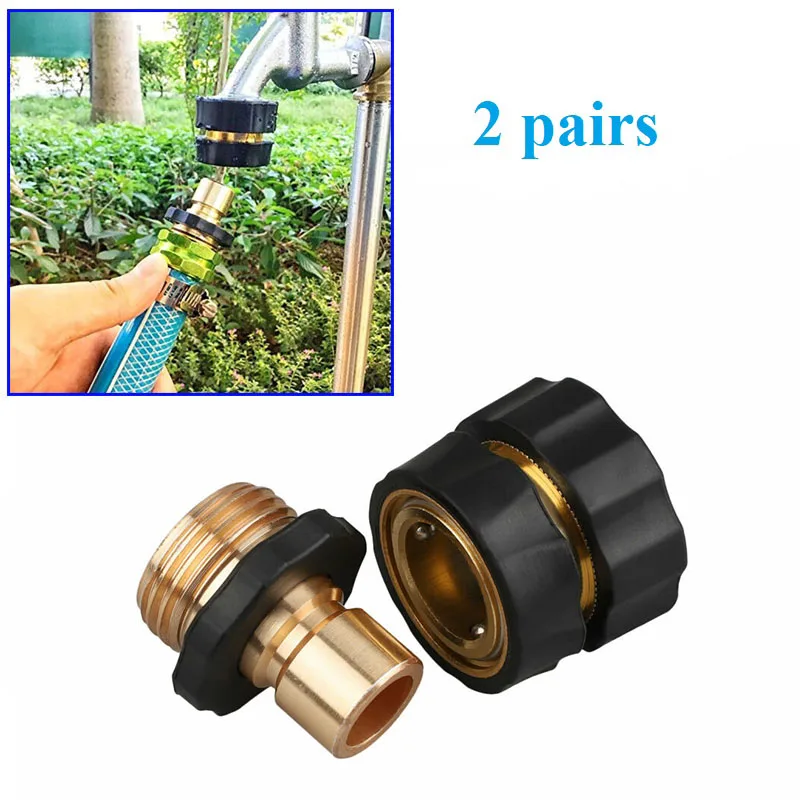 4pcs Male/Female Tap Adapter Universal Garden Hose Quick Connect Set 3/4&quot Thread replacement accessories | Дом и сад