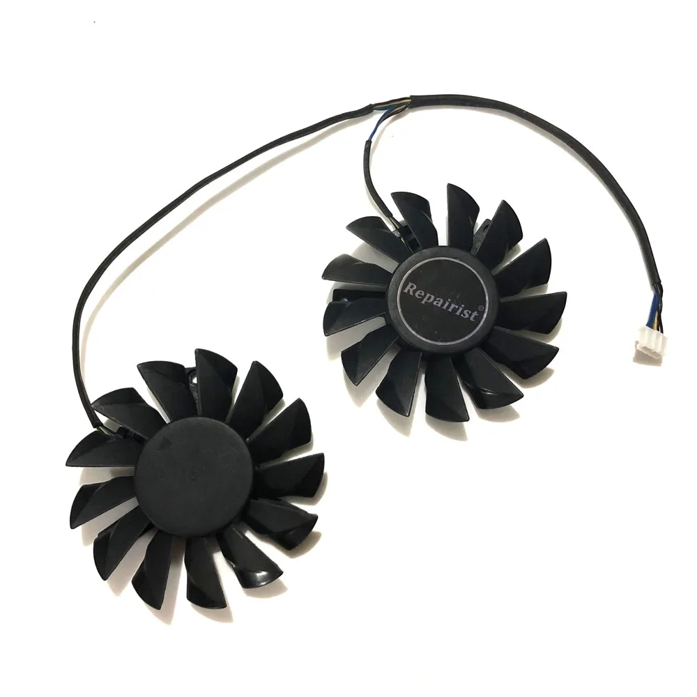 

2pcs/Set 75mm DC 12V 0.35A 4Pin Dual Fan as Replacement For MSI Twin Frozr III Graphics Video Card Cooling