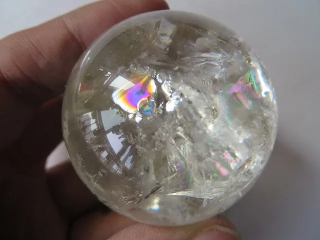 Цитрин натуральный кварц РАДУГА шар хрустальный ОРБ Исцеление 130 г | Дом и сад