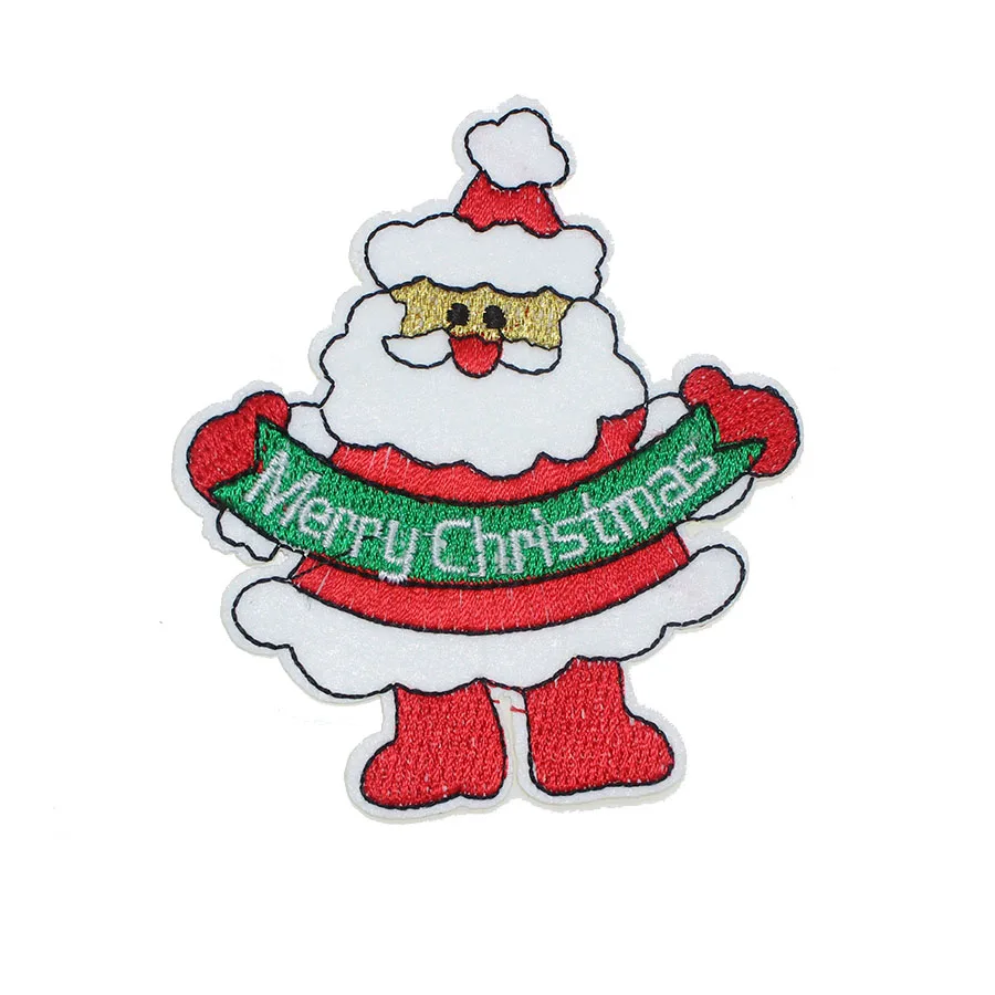 1 шт. рождественский стиль патч для одежды железа на патчи Вышивка стикер