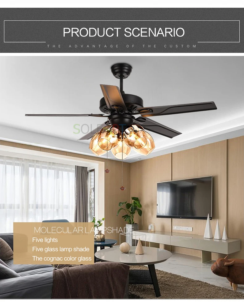 Винтажный потолочный светильник с дистанционным управлением Ventilador De Techo 220 вольт потолочный светильник для спальни лампа E27 лампы