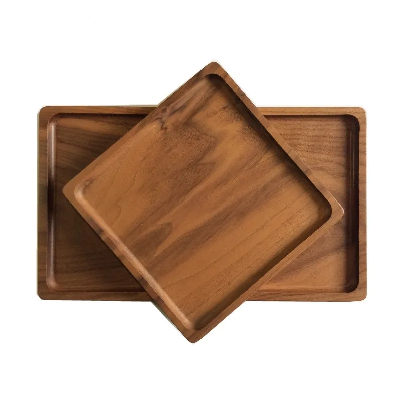 Деревянные поддоны из массива ореха прямоугольная чашка для воды чая кофе