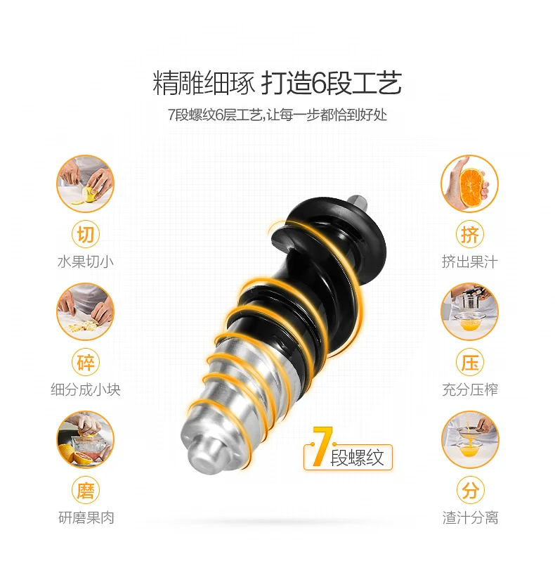 Новая медленная соковыжималка Z5-E825 горизонтальный Шнековый экструдер соковыжималка