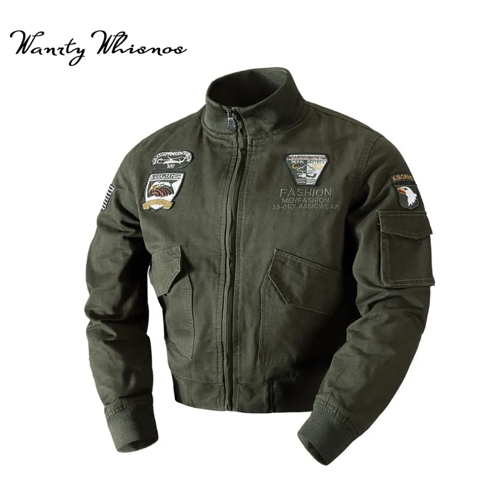 

Wholesale Military Jacket Men Winter Cotton Jacket Coat Army Pilot Jackets Air Force Cargo Coat Spring Slim type Cargo Jaqueta