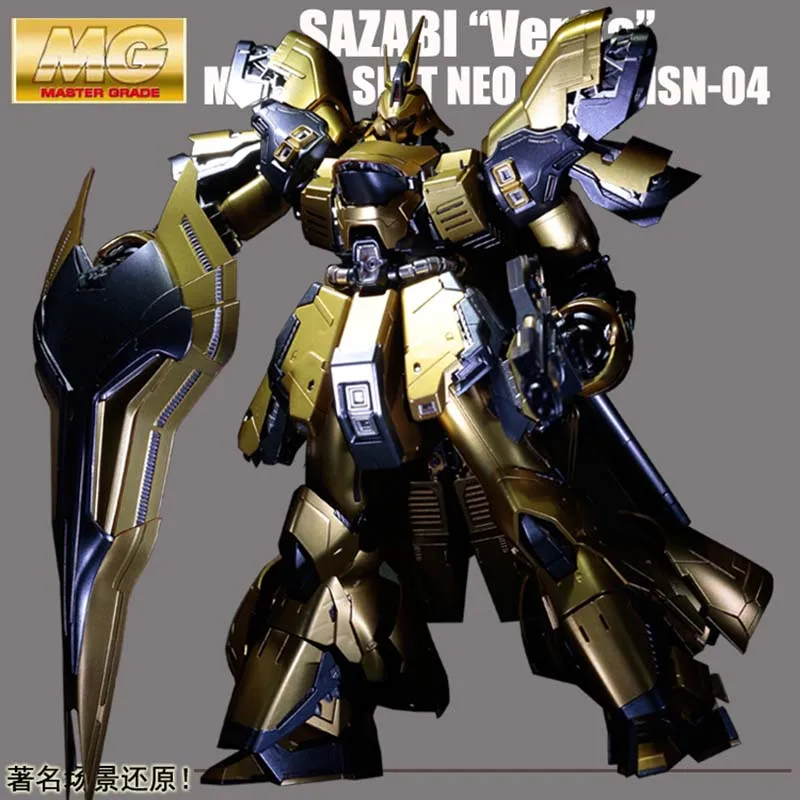 Аниме мобильный костюм Bandai MSN 04 матовый черный Sazabi Gundam MG 1/100 модель робота пазл