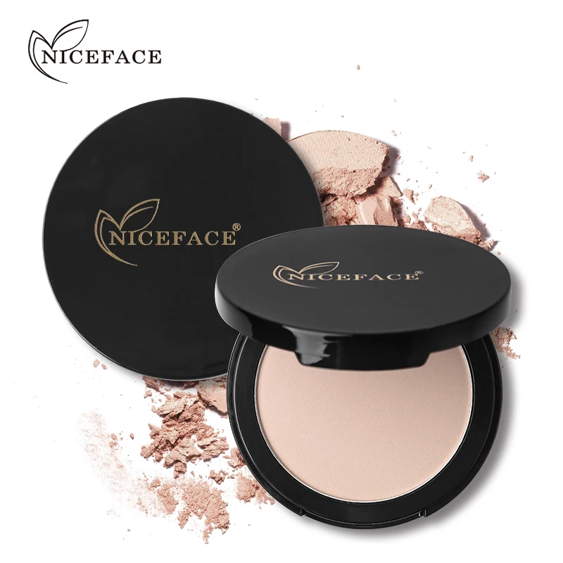 NICEFACE профессиональная пудра для лица матовая отделка длительная свободная Палетка для пудры осветляющая Минеральная Косметика набор