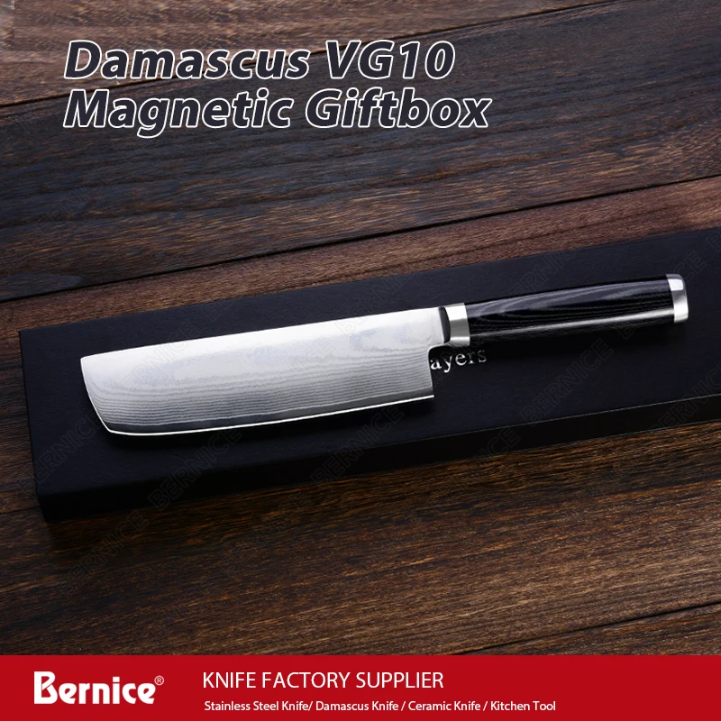 Дамасские Ножи кухонный нож-Кливер из дамасской стали vg10 профессиональный