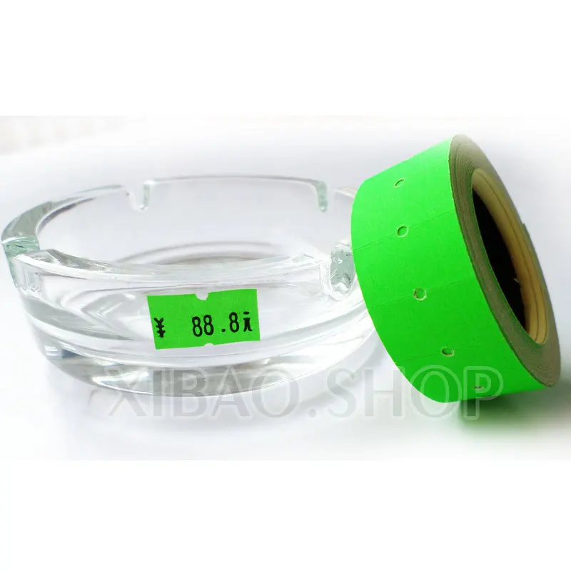 10 рулонов зеленой бумажной бирки для пистолета ярлыки супермаркета новые 5000