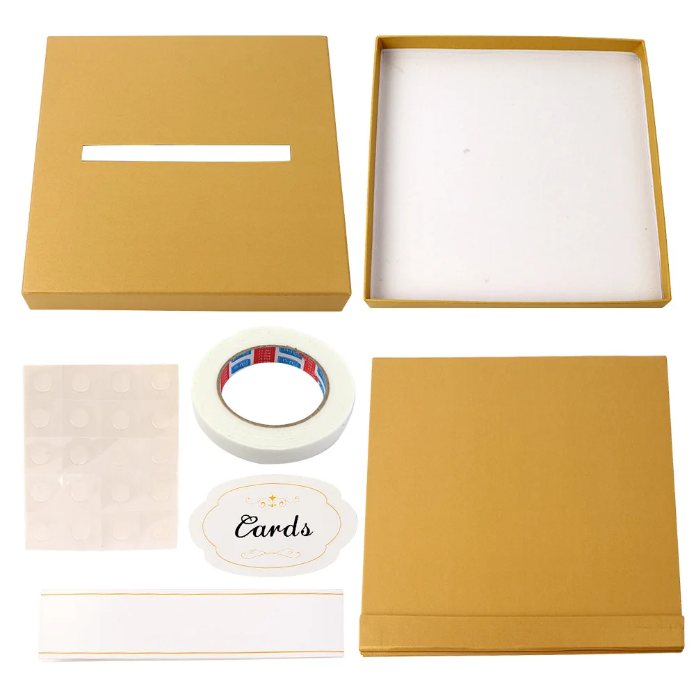 OurWarm DIY свадебная коробка, коробка для карт, золотой картон, копилка, красивые свадебные украшения, принадлежности для дня рождения, вечерние