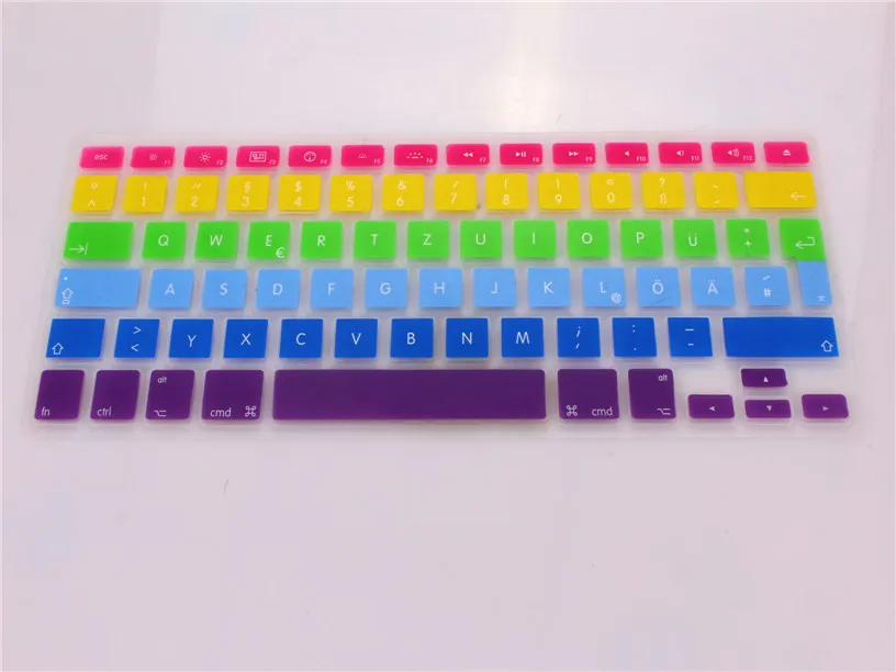 Ослепляющий цветной чехол с клавиатурой для macbook air/pro retina 13 3 15 4 в немецкой версии
